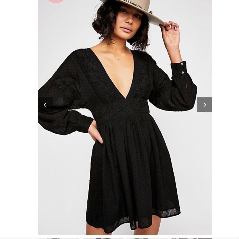 NWT Free People Sugarpie Open Back Mini Dress